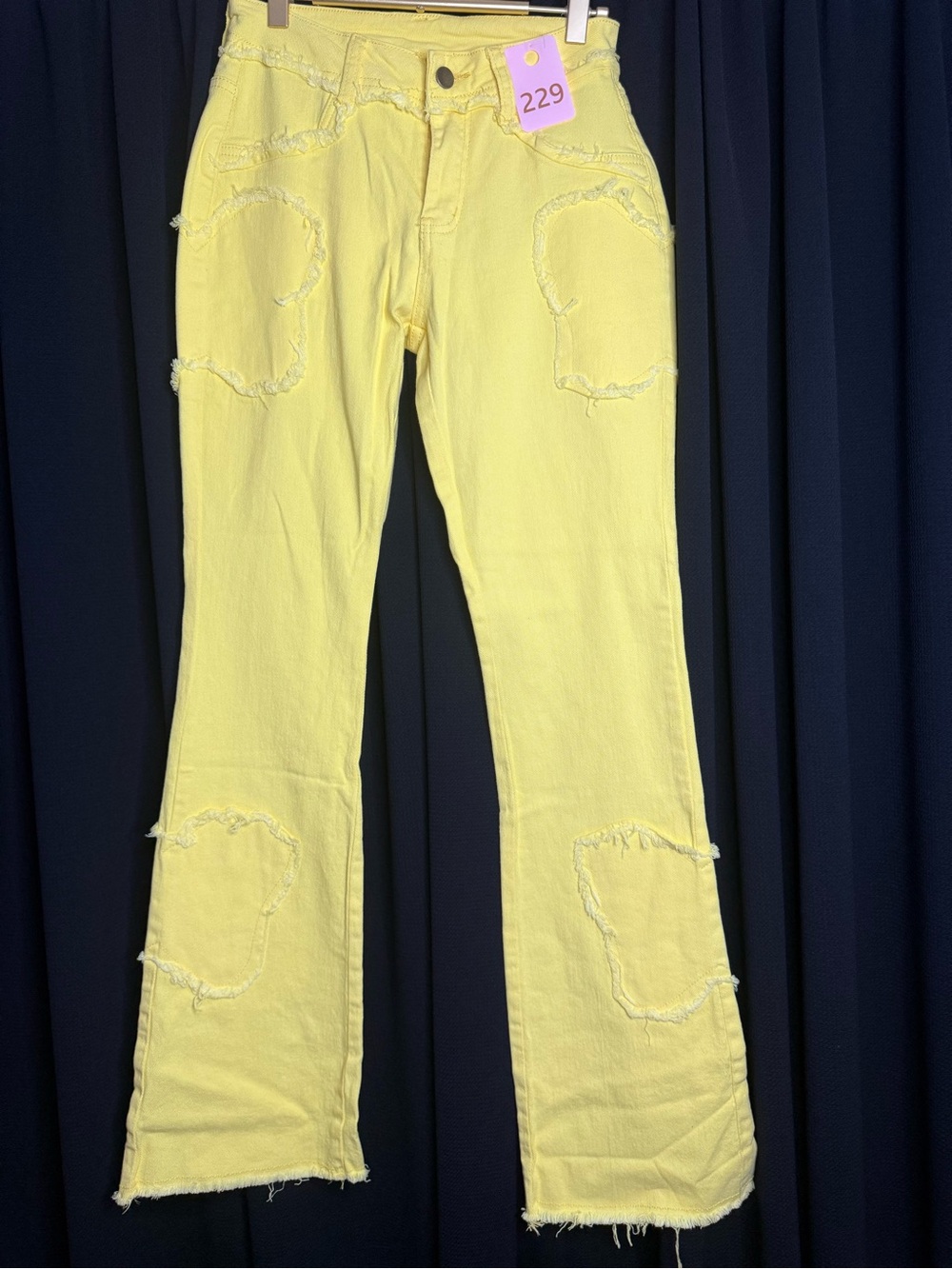 Yellow Boot Cut Jeans - Women